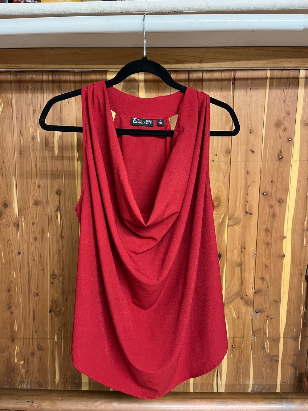 Zenobia Draped Cowl-Neck Camisole in Red